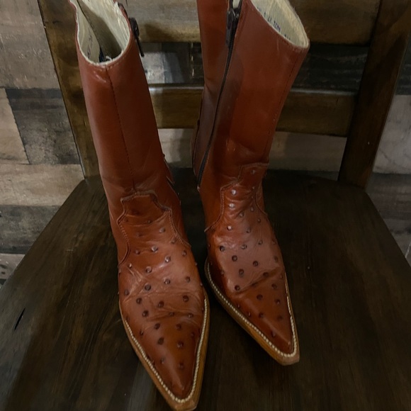 Jar boots hand made burnt orange red color - Picture 8 of 9